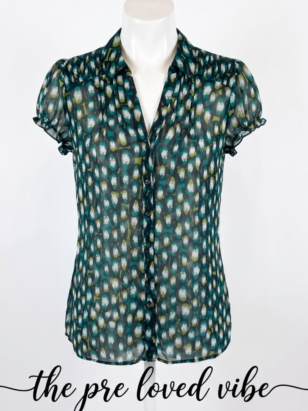 East 5th Blouse Size 1x Semi Sheer Cottagecore Fairycore Top